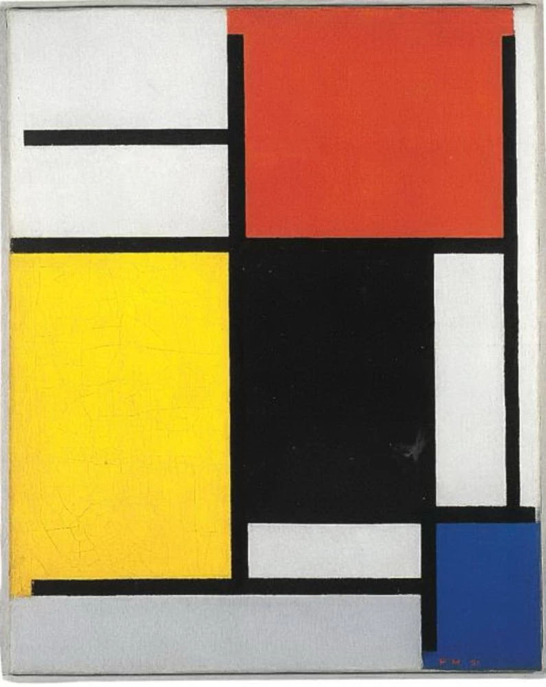 Composizione con rosso, giallo, nero, blu e grigio - Gemeentemuseum Den Haag